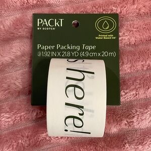 Scotch White Paper Packing Tape “ It’s Here “ 3 Rolls
